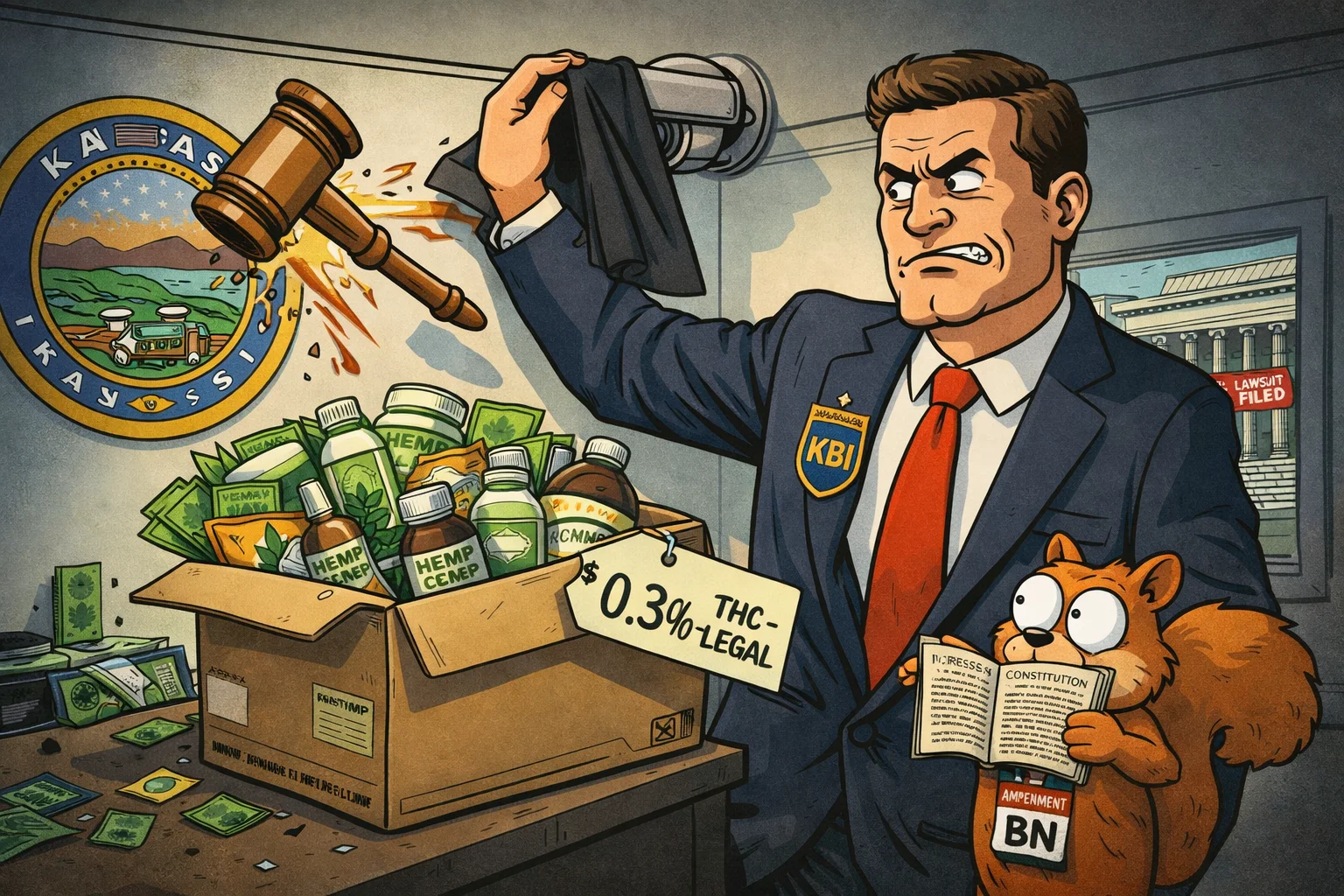 Alert: Kansas Raided Legal Hemp. Now They're Sued.